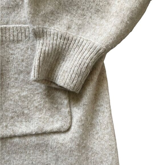 BOUNDLESS NORTH Embroidered Floral Wool Blend Tan Cardigan Size XL - Picture 7 of 9